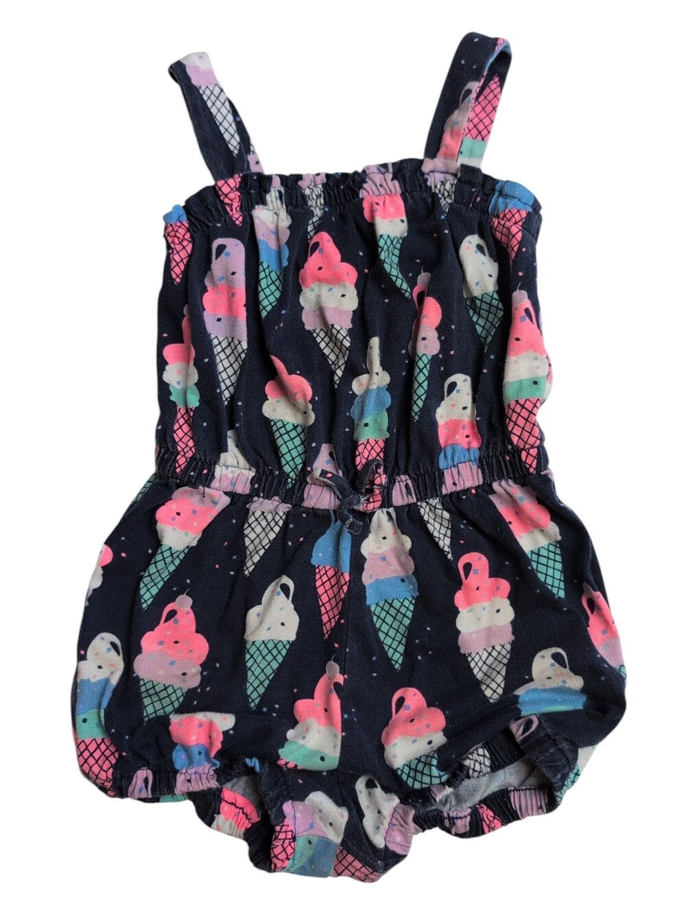 🍁2/$7🍁BABY GAP Navy Ice Cream Cone Print Sleeveless Romper